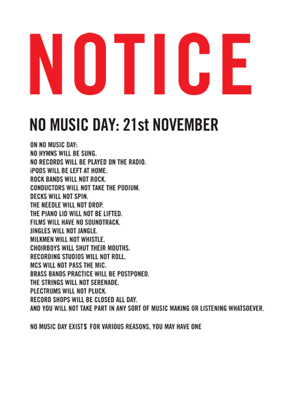 notice no music day